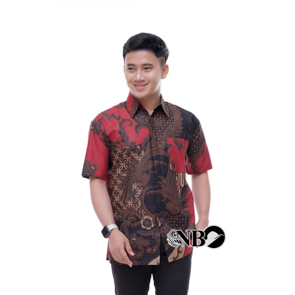 HEM BATIK PRIA LENGAN PENDEK M L XL XXL