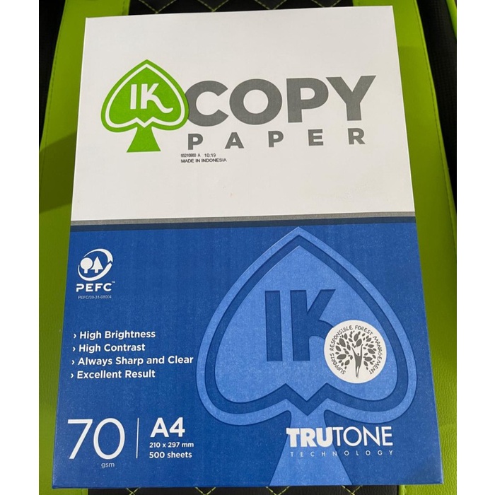 

mh KERTAS HVS A4 70 GRAM IK PAPER/IK COPY PAPER SUPER MURAH/ 1 Rim