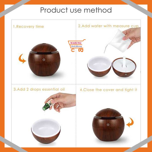 COD ULTRASONIC AROMATERAPI HUMIDIFIER DIFFUSER PELEBAB UDARA AROMATHERAPY PEWANGI RUANGAN B39