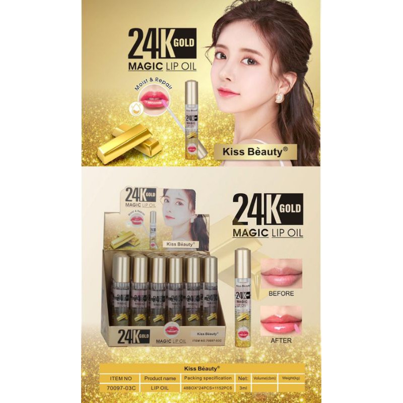 ECER LIP OIL MAGIC Kiss Beauty | Vitamin pink bibir  Moist &amp; Repair 3ML no. 70097