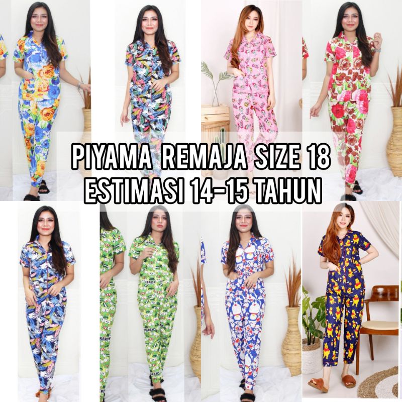 piyama remaja size 18