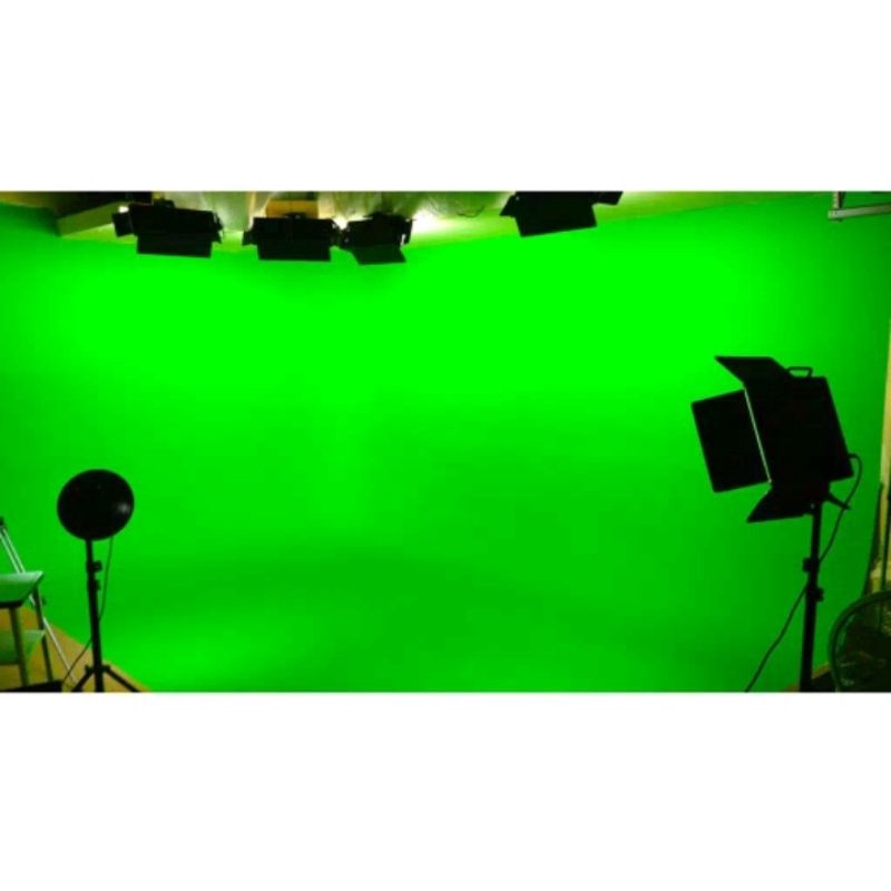 Kain background hijau stabilo 100gsm kain green screen murah permeter