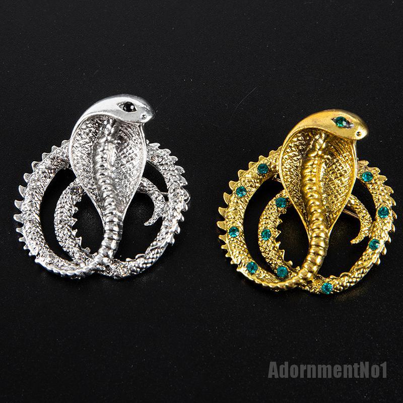 (Adornmentno1) Bros Pin Bentuk Ular Bahan Metal Gaya Retro Untuk Pria