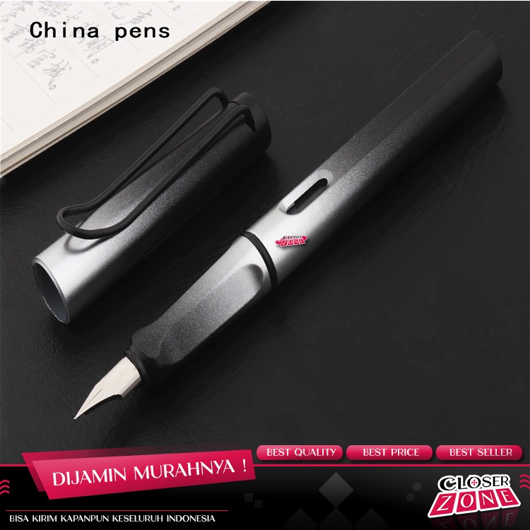 Pena Pulpen Bolpoin Tanda Tangan Fountain Pen - Black