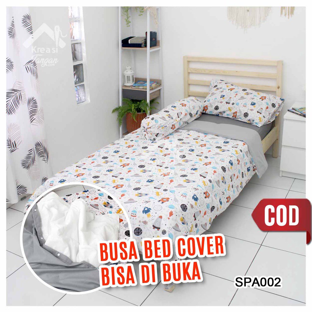 SET BED COVER ANAK KANCING + BEDCOVER SPA002