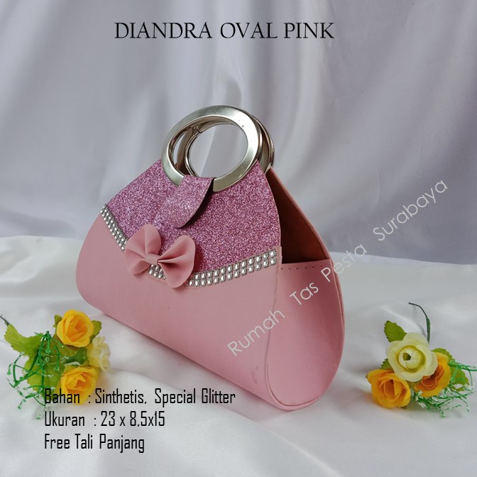 Tas Pesta,Tas Kecil,Tas Imut,DIANDRA OVAL PINK