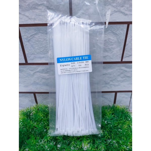 Kabel Ties Putih 10cm / 15cm/ 20cm/ 25cm/ 30cm harga 1pack isi 100pcs