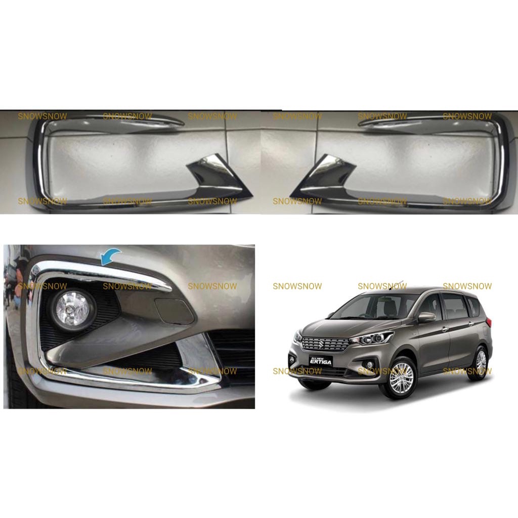 Cover Foglamp All New Ertiga 2018 2021 2022 UP Fog Lamp Platinum Chrome
