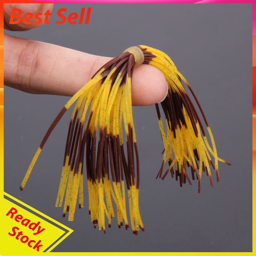 12 Bundles Silicone Legs Barred Color Flake Squid Lure Thread