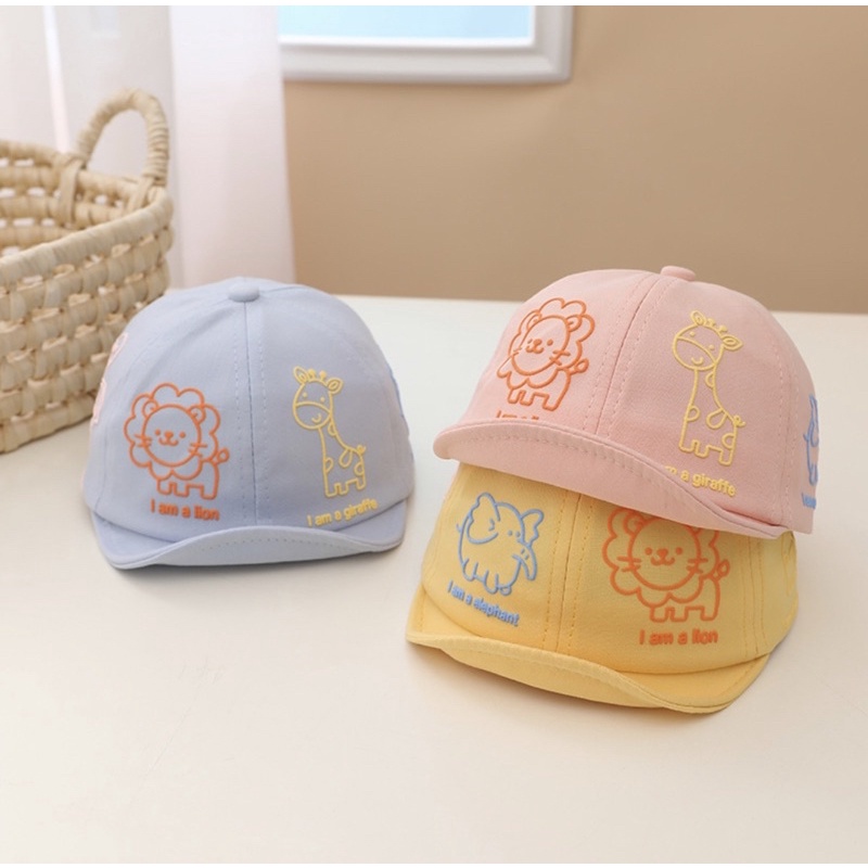 Topi Baseball Anak Bayi Model Four Animals / Baby Baseball Hat Cap