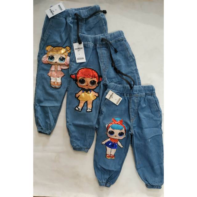  Celana  Jogger Jeans  Panjang Anak  LOL  LED Usia 1 7tahun 