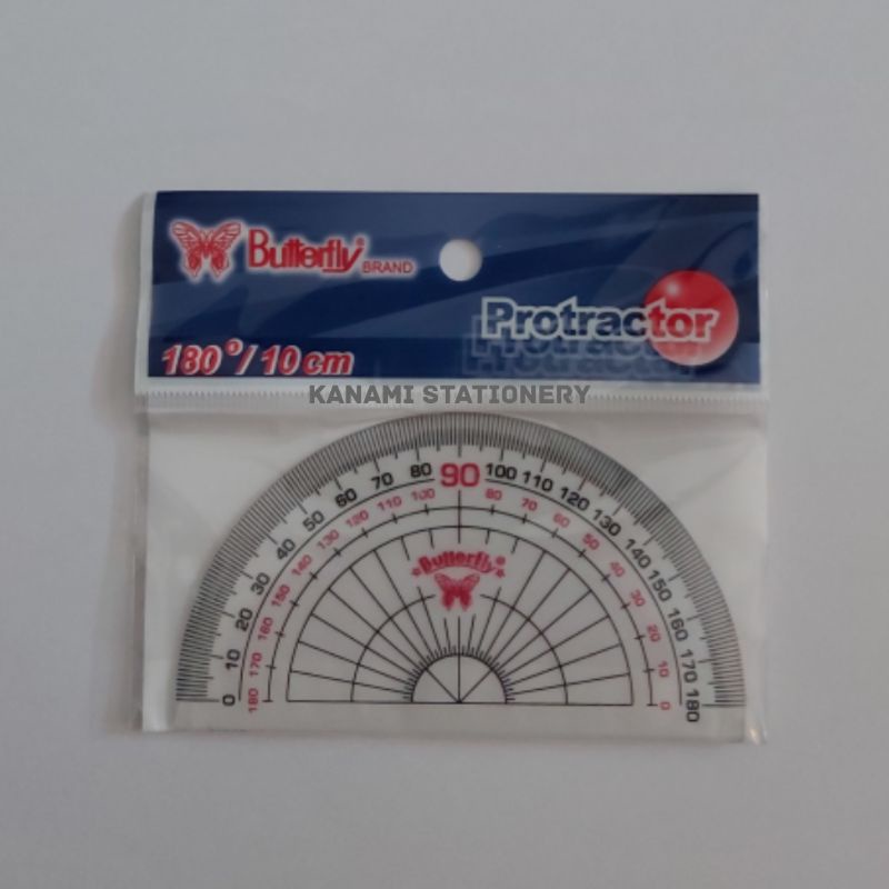 

Penggaris Busur Derajat Setengah Lingkaran180°10cm Protractor Butterfly.