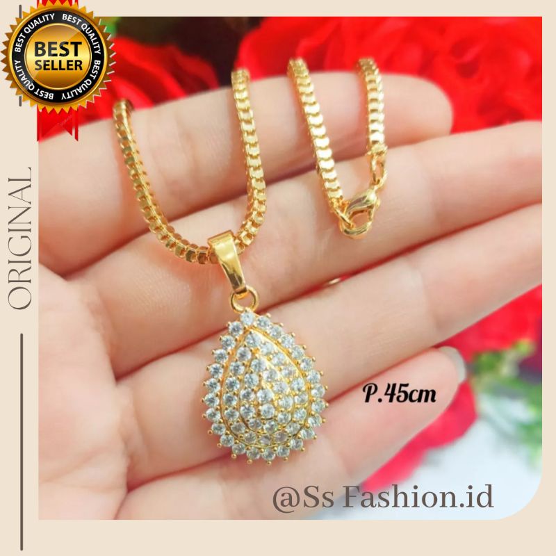 Kalung milano free liontin cantik Anti karat anti luntur