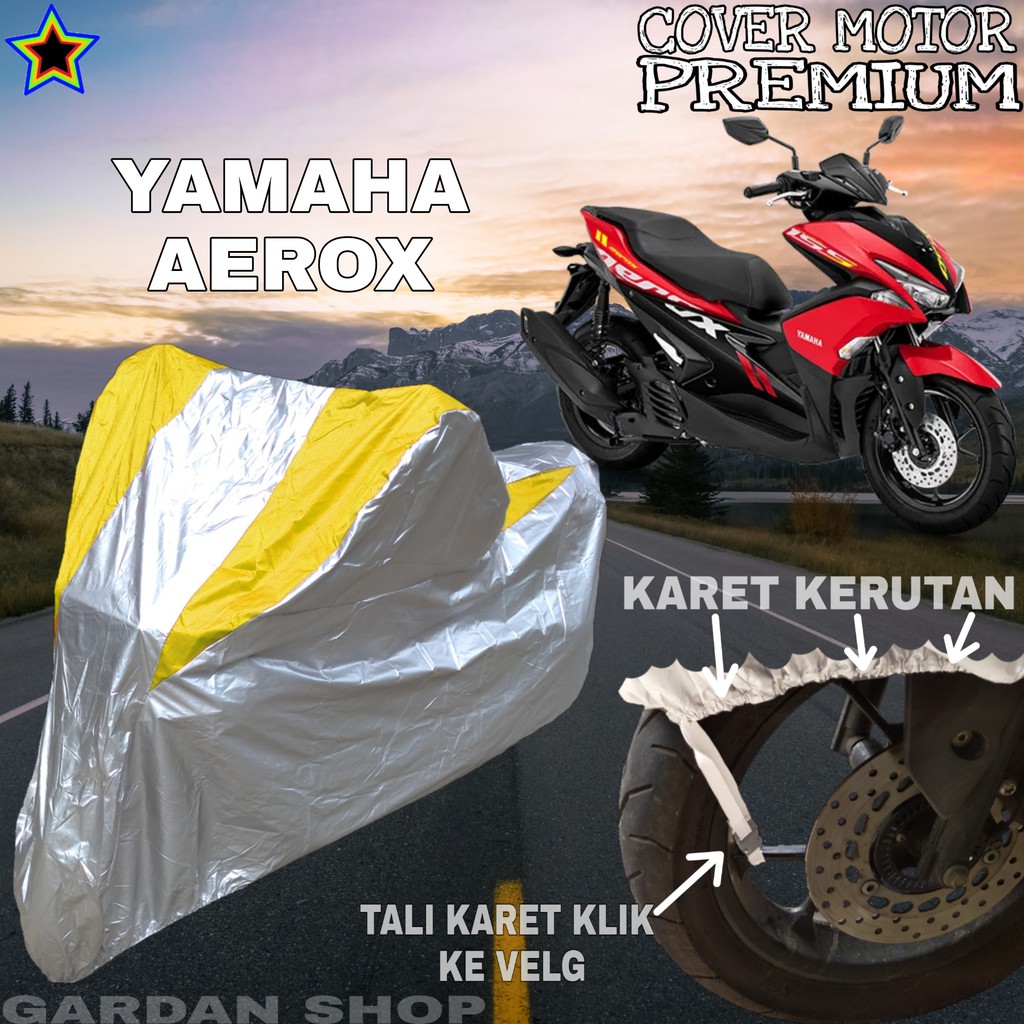 Sarung Motor YAMAHA AEROX Silver KUNING Body Cover Yamaha PREMIUM