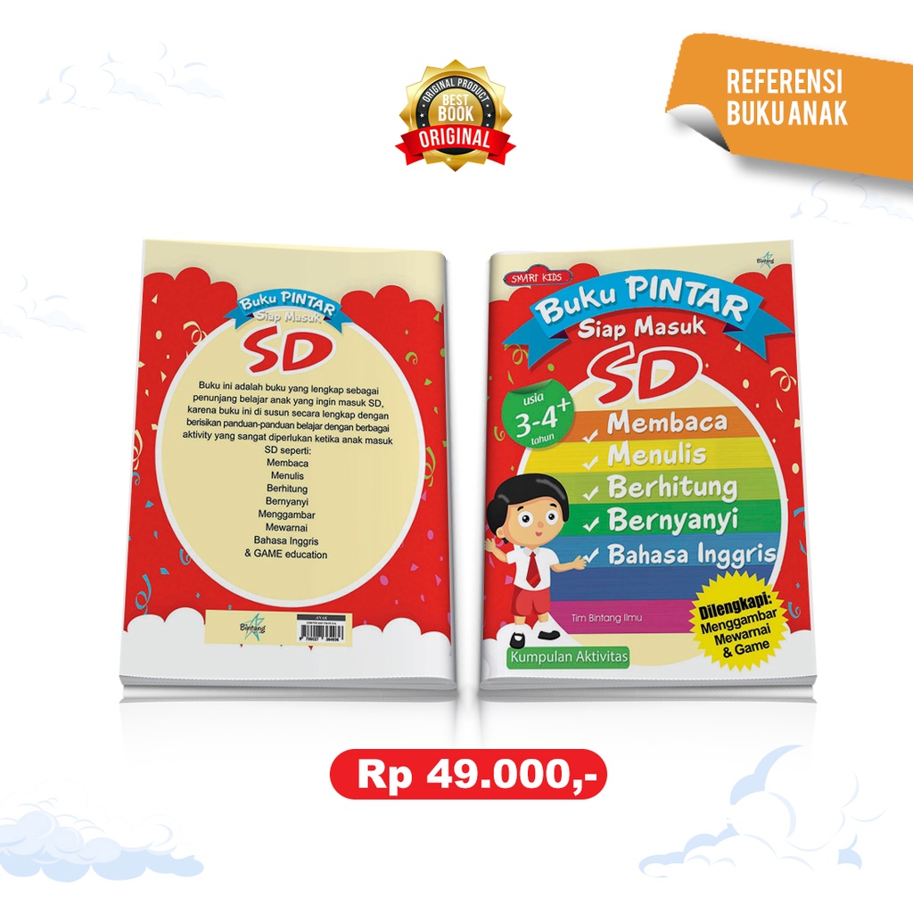 Smartkids : Buku Pintar Siap Masuk SD Usia 3-4 tahun
