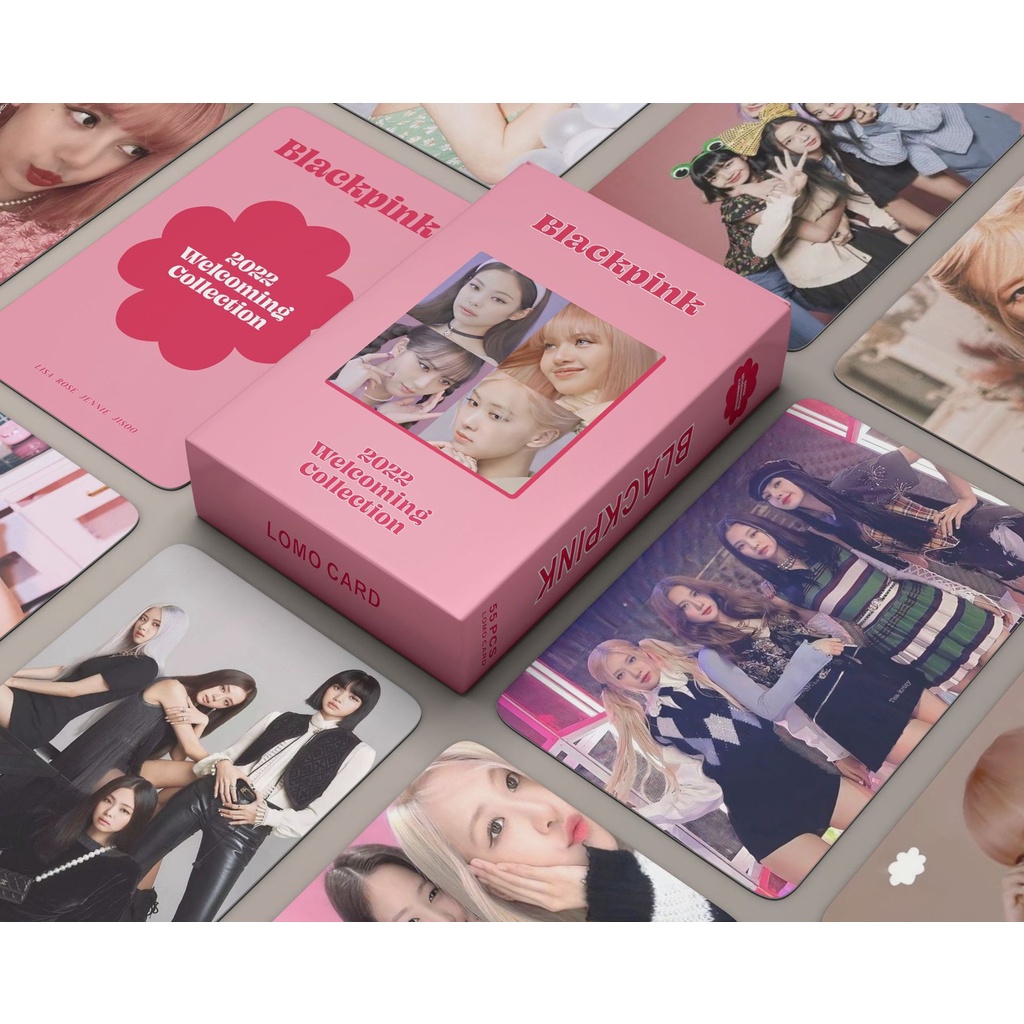 55pcs Kartu Lomo Foto Kpop BLACKPINK 2022 Untuk Koleksi