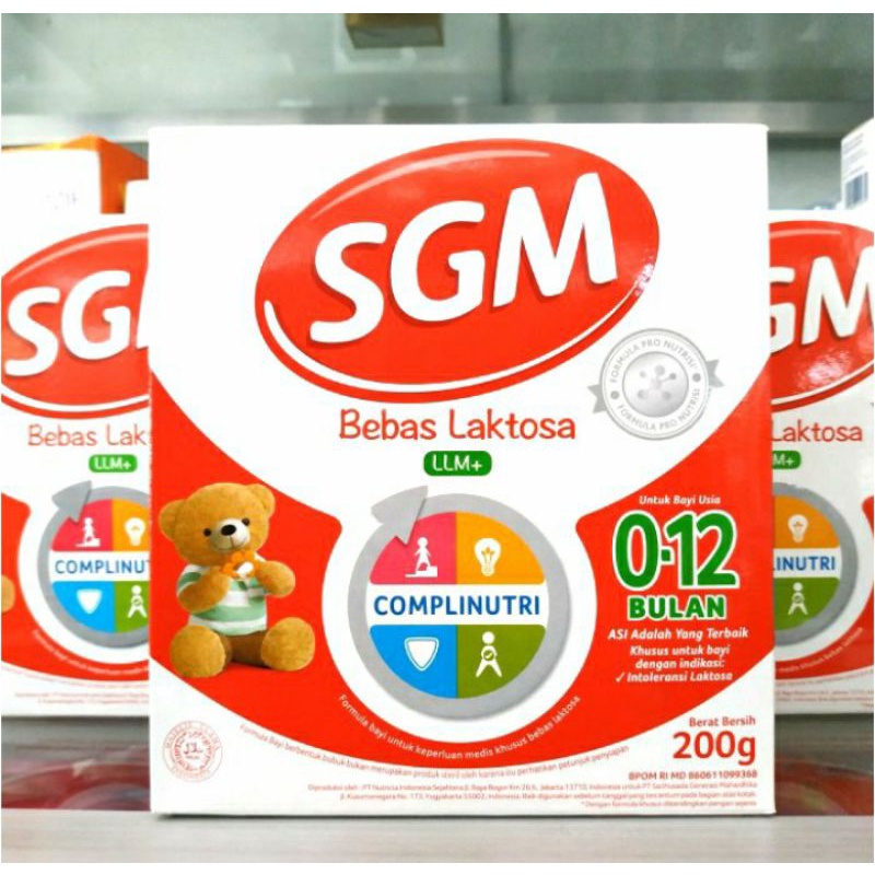 SGM LLM+ 0-12 bulan Bebas Lactosa 200 gram
