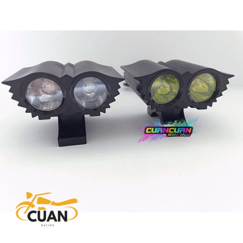 Lampu Tembak Sorot 2 Mata LED CREE Owl Mini Ultrafire Lampu Tembak Motor Model OWL Burung Hantu 2 Mata LED