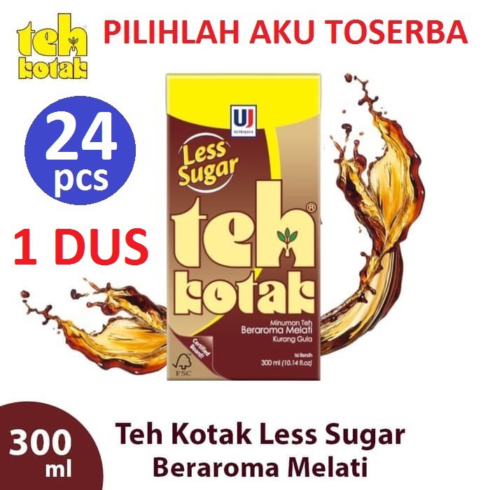 TEH KOTAK ULTRA JASMINE LESS SUGAR 300 ml ( HARGA 1 DUS ISI 24 PCS )