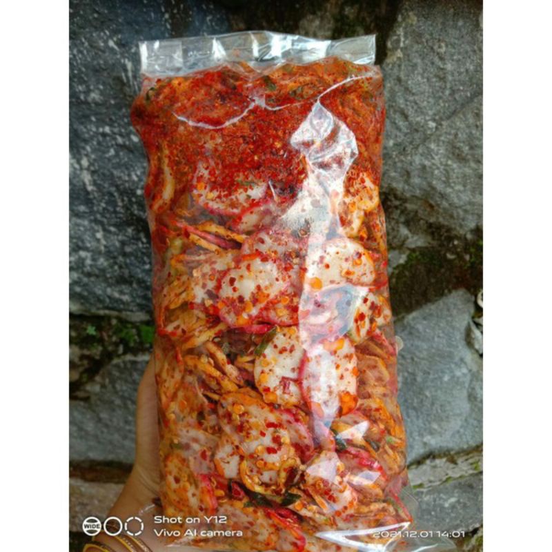 

Seblak kering pedas daun jeruk