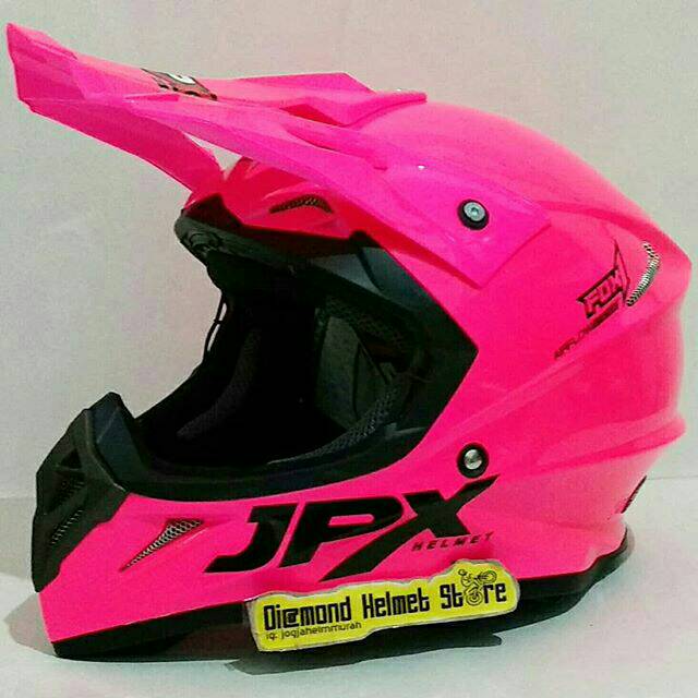 Helm cross JPX Fox 1 Solid Pink Fluo