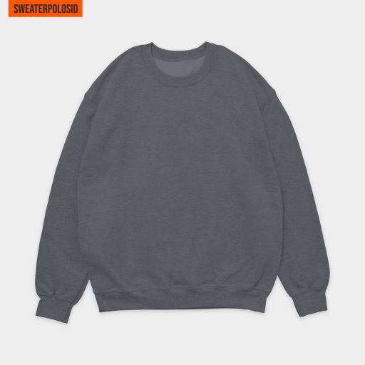 SWEATERPOLOSID  Basic Sweater Polos Size M - XXL( Pria & Wanita )-ABU MISTY TUA