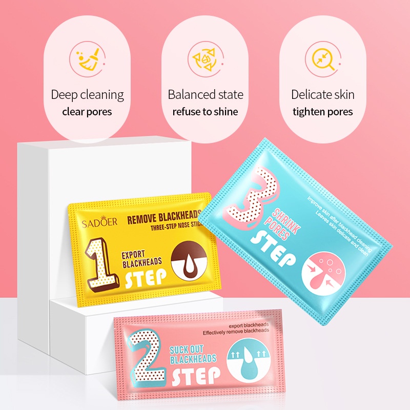 Citadeal - SADOER Masker Komedo Three Steps, Pembersih Komedo, Blackhead Care Mask