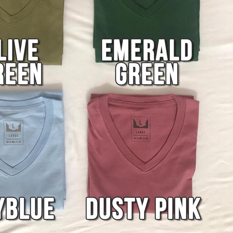 ۩ KAOS POLOS VNECK LENGAN PENDEK COTTON COMBED 30S ۝