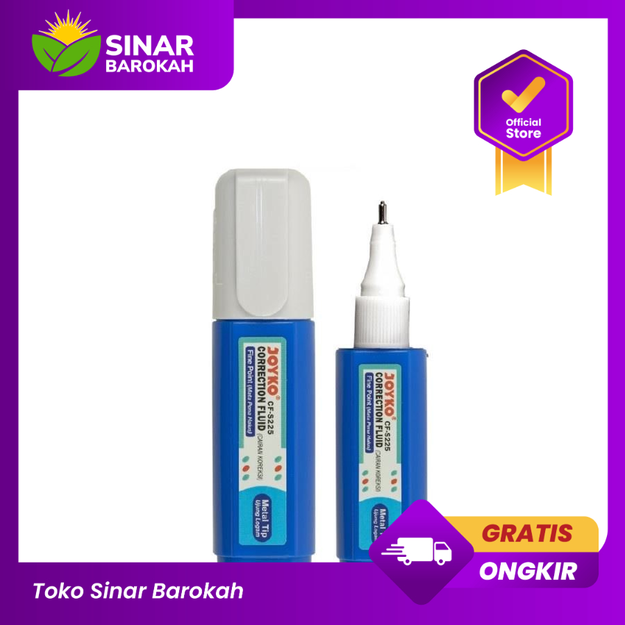 

Correction Fluid / Cairan Koreksi / Penghapus Cair Joyko CF-S225