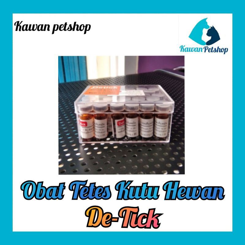 Obat tetes kutu kucing Anjing Detick 3 ml untuk berat(20-40kg) - Obat tetes kutu Detick