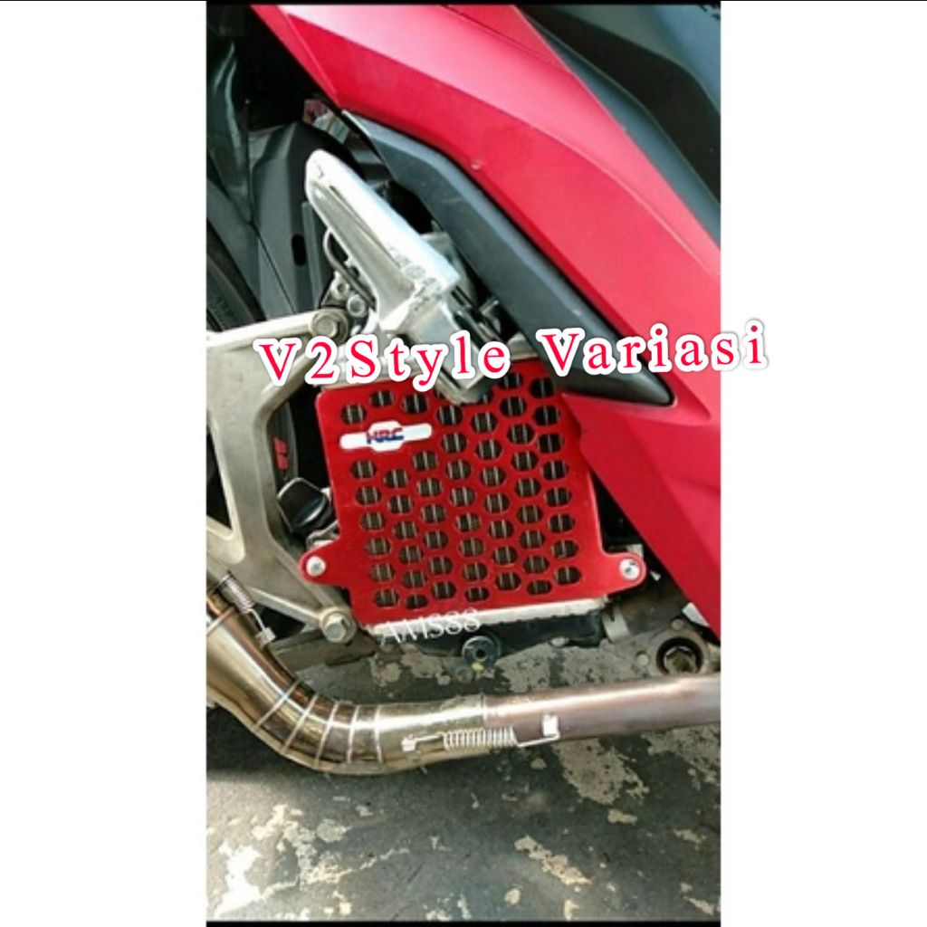 Tutup Cover Radiator Honda Vario 125 150 ADV PCX CNC ALUMINIUM SET BAUT &amp; Boshing Tebal 1 mm PNP TINGGAL PASANG TUTUP RADIATOR HONDA VARIO 125 150 COVER RADIATOR VARIO NEW 125 150 COVER RADIATOR VARIO 2015 2016 2017 2018 2019 2020 2021 2022 SARINGAN TUTUP