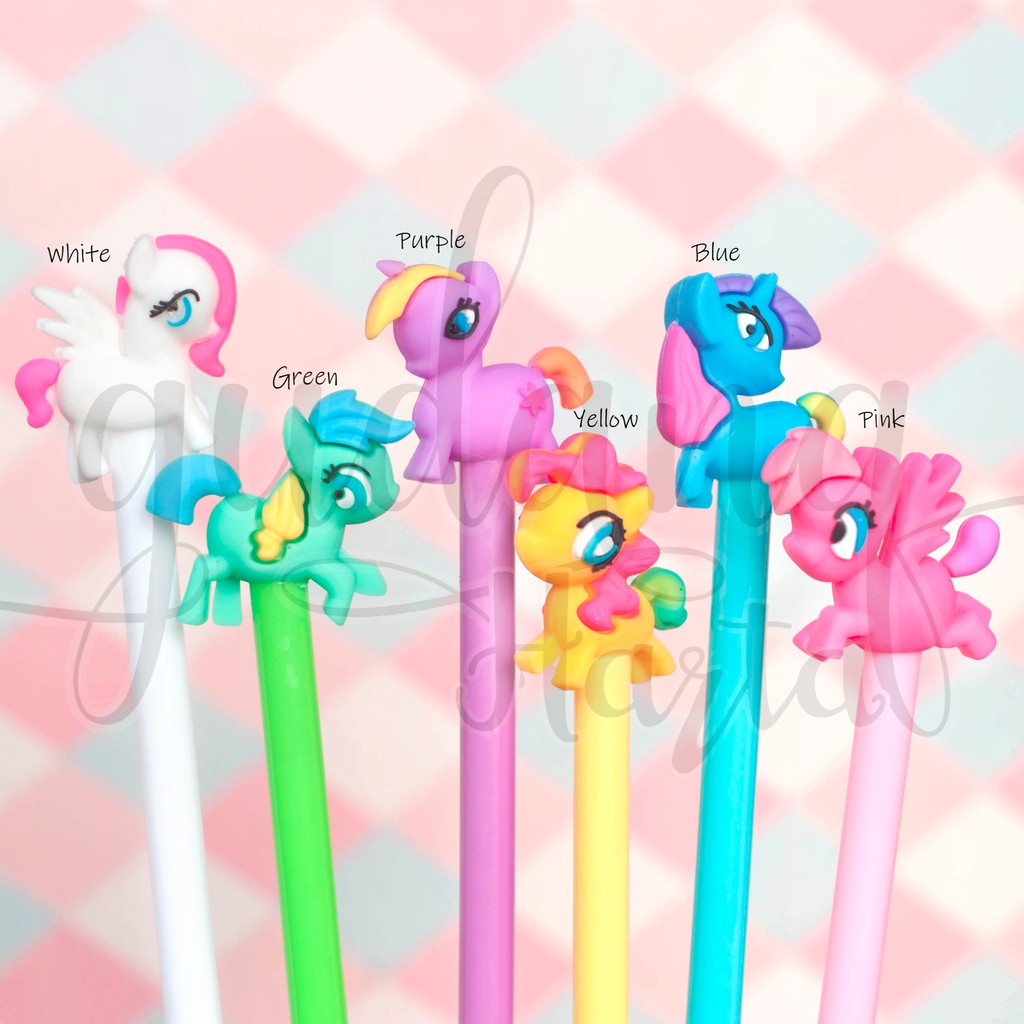  Pulpen  Gel My Little Pony Unicorn Lucu Kuda  Poni  Pena 