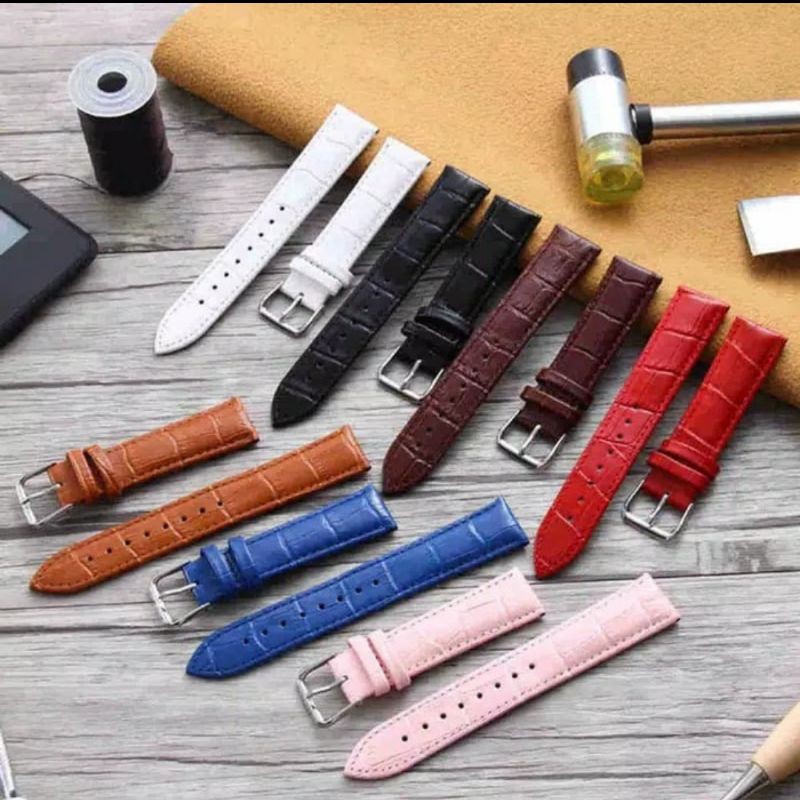 Tali Jam Kulit Pria Wanita Fossil Genuine Leather Bagus Segala Warna