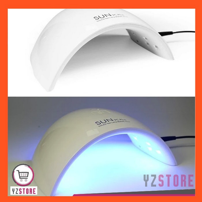 Pengering Kutek Kuku Gel Nail Art SUN9c Plus Manicure Lampu LED UV 36W EU Plug Adaptor YZ25