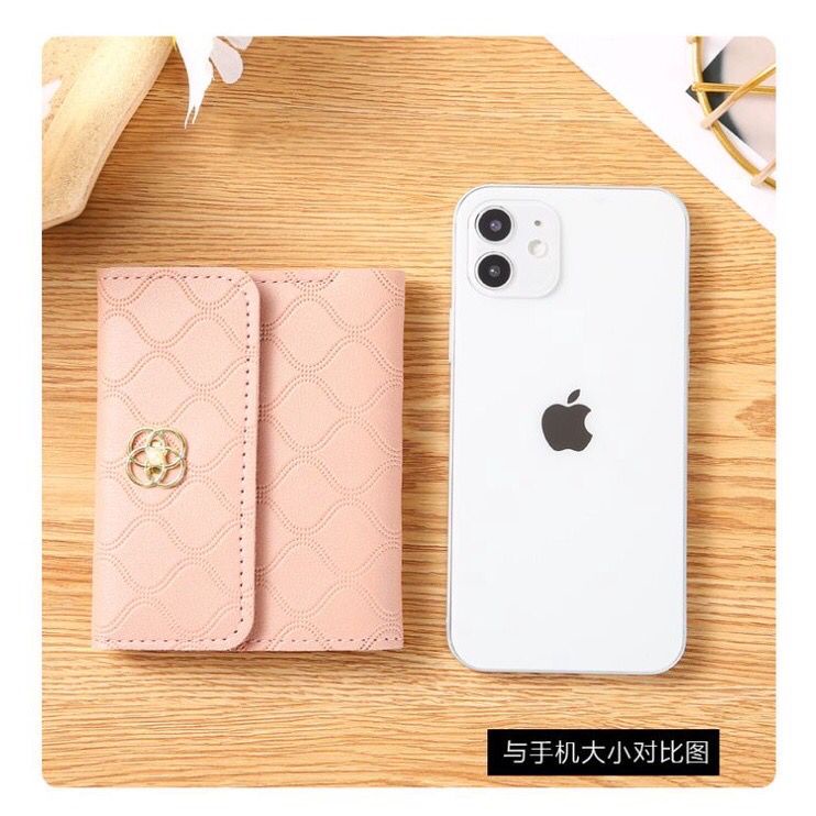 DOMPET WANITA SIMPLE LENGKUNG BUNGA