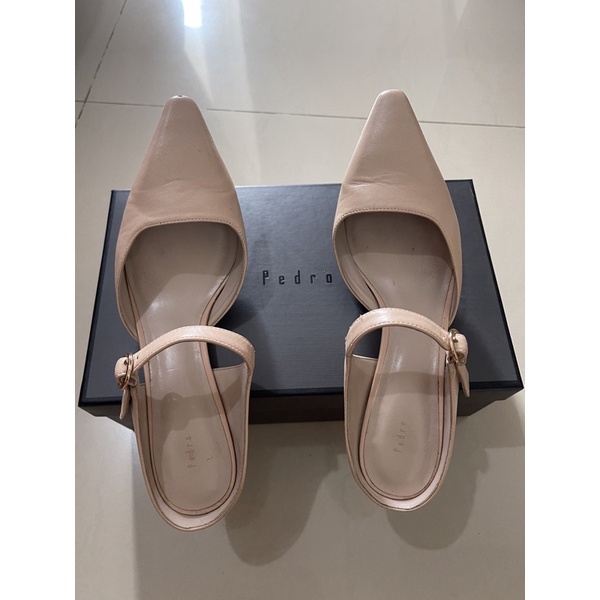 PL sepatu PEDRO nude - complete Box Original