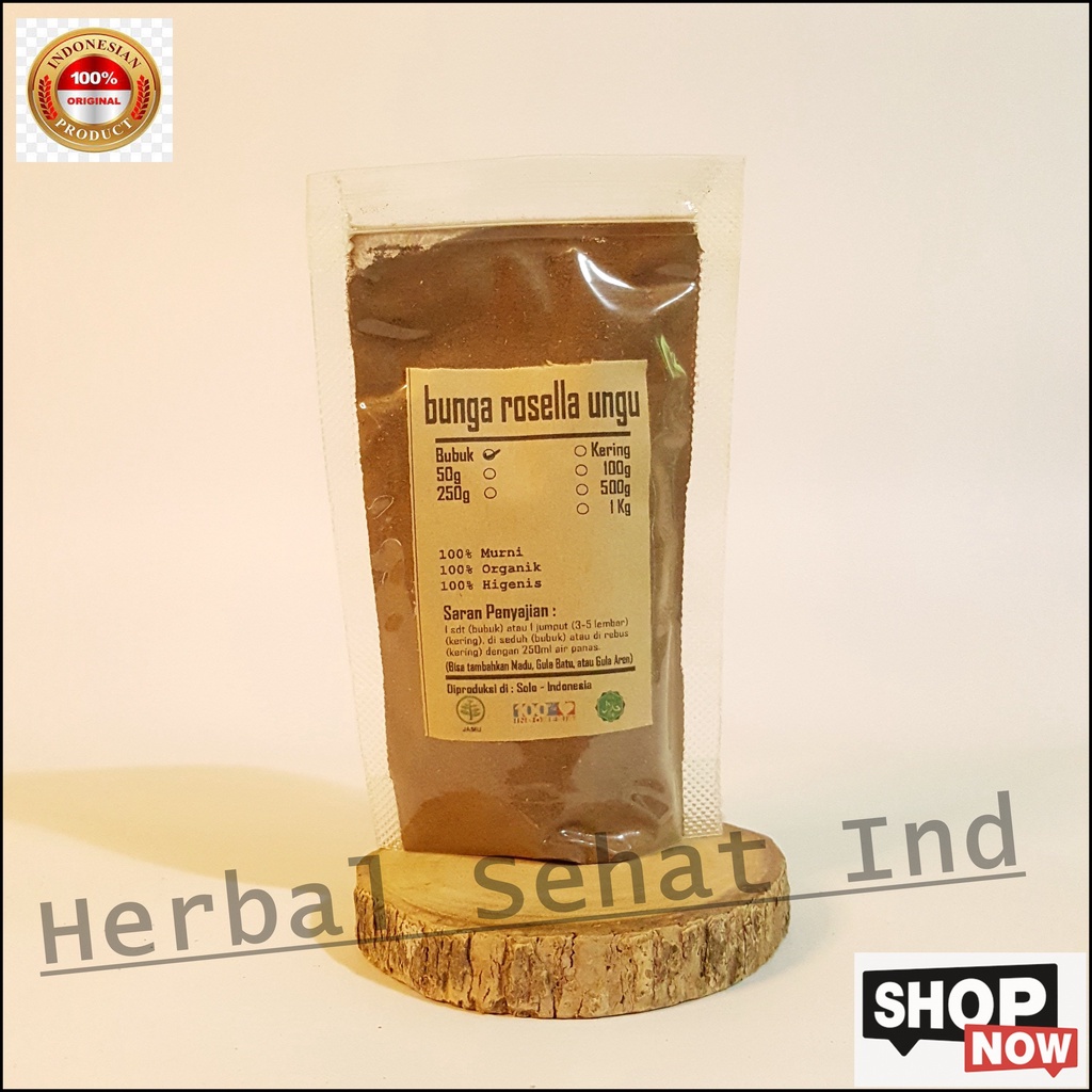 

BUNGA ROSELLA UNGU BUBUK 50 gr - Hibiscus Sabdariffah - MURNI - JSR