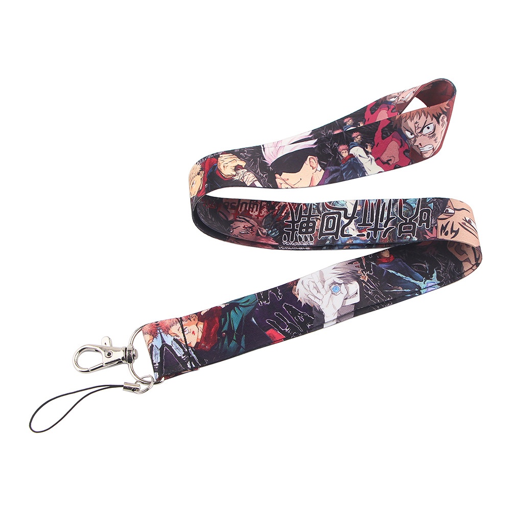 Lanfy Tali Lanyard Motif Anime Jepang Jujutsu Kaisen Untuk Handphone / Kamera