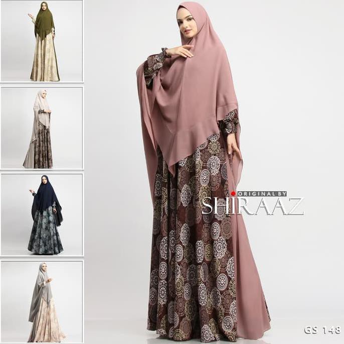 ► BIG SALE SETELAN MUSLIMAH TERBARU► GS 148 BY SHIRAAZ ORIGINAL,GAMIS SYARI SHIRAAZ,GAMIS SYARI
