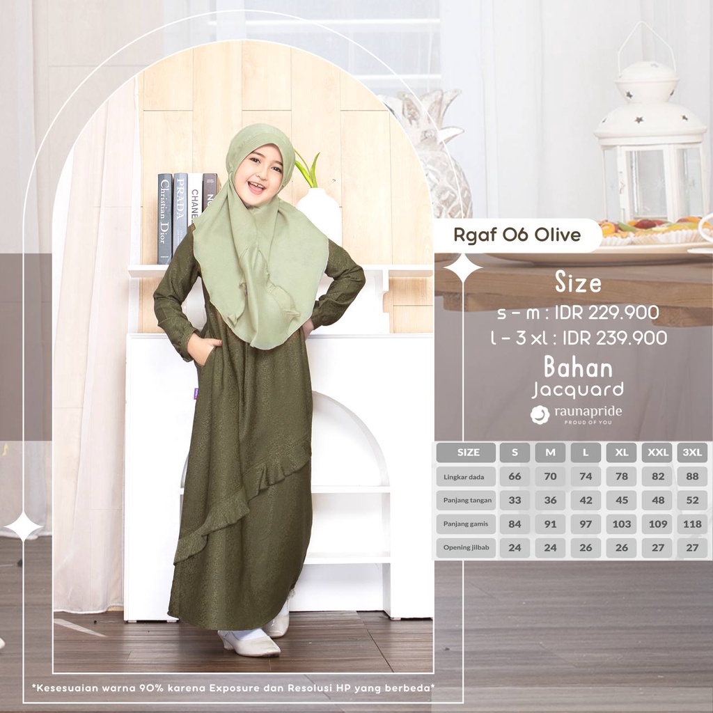 Rauna Sarimbit Keluarga Lebaran  / SR - 06 Olive / Fashion Muslim