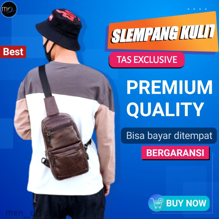 Tas Pria Selempang Samping Kompek Srempang Weistbag slimbag Kulit Cowok Pria Distro Import Terbaru