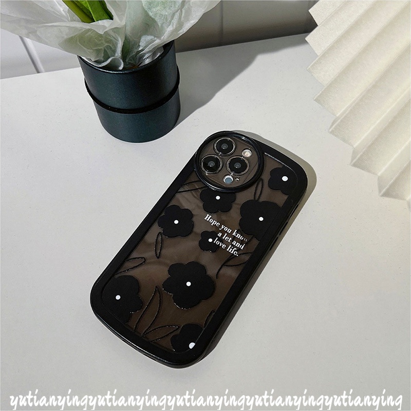 Soft Case Desain Bunga Hitam Vintage Untuk Vivo Y21T Y20s G Y12s Y21A Y20i Y15 Y12 Y12i Y15s Y21s Y20 Y21 Y33s Y21 Y01 Y21 Y21 Y21 Y21Y15S Y11 Y17