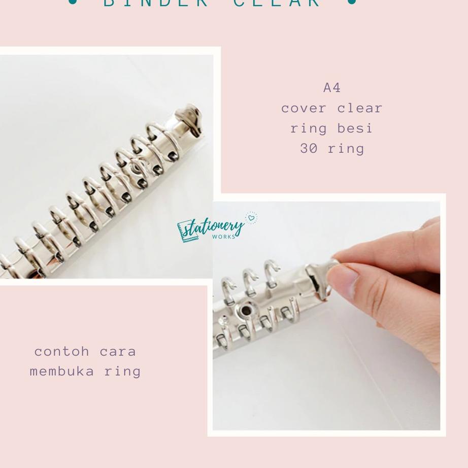 

[SKU PRODUK : AMFBB] Binder A4 clear transparan - 30 ring - notebook ring