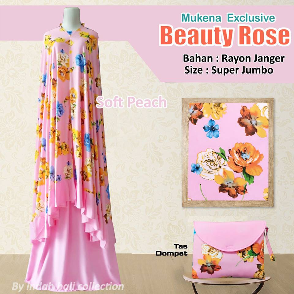 Mukena Bali Beauty rose Motif Atas