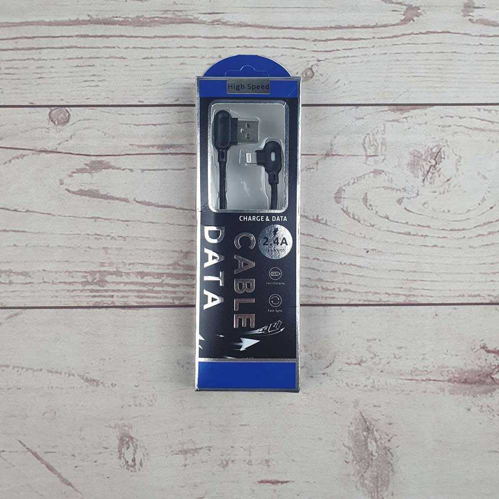 UGI Kabel Charger USB L Shape 2.4A 1 Meter - UGI02 ( Al-Yusi )