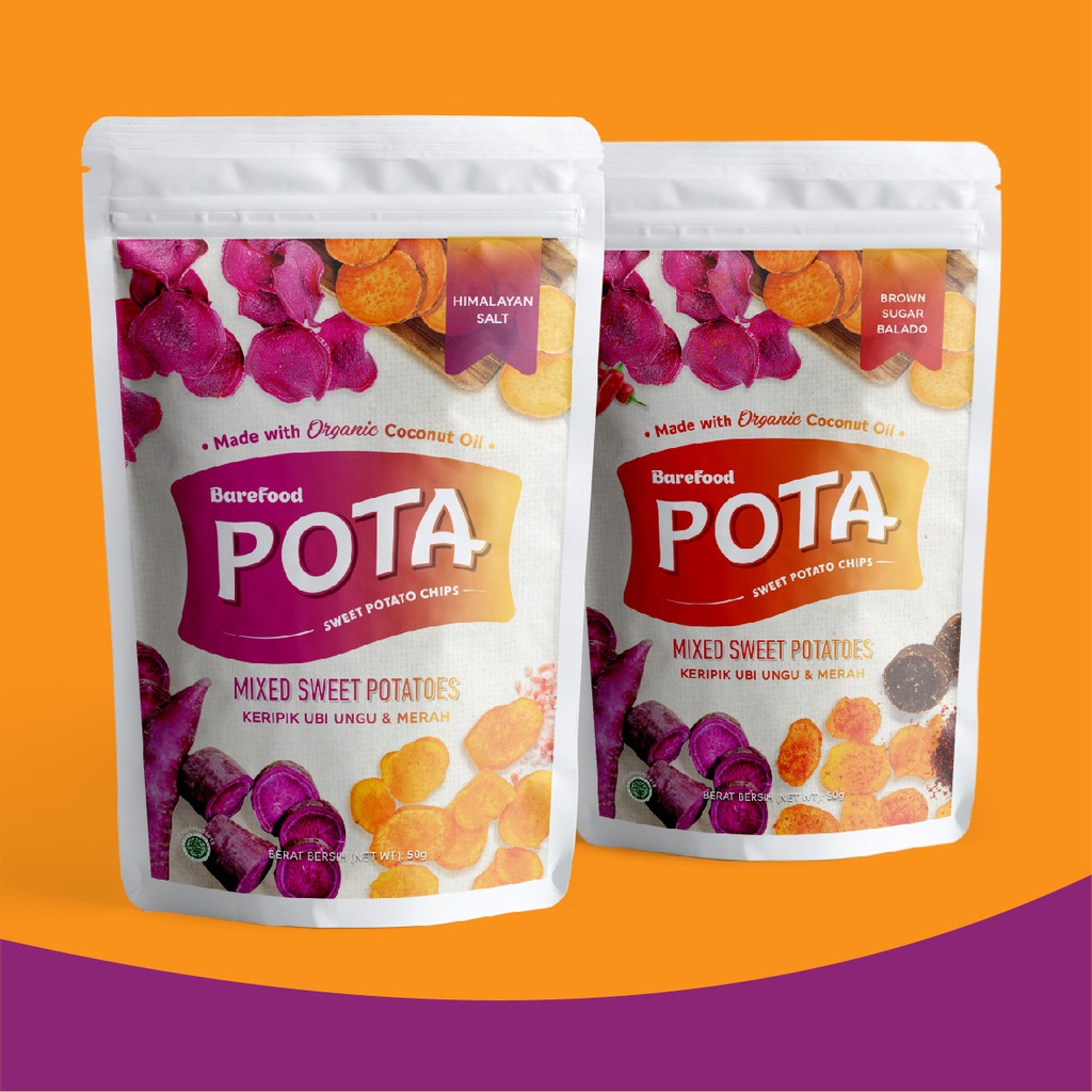 

POTA Keripik Ubi Ungu Merah / Mixed Sweet Potato Chips 50gr