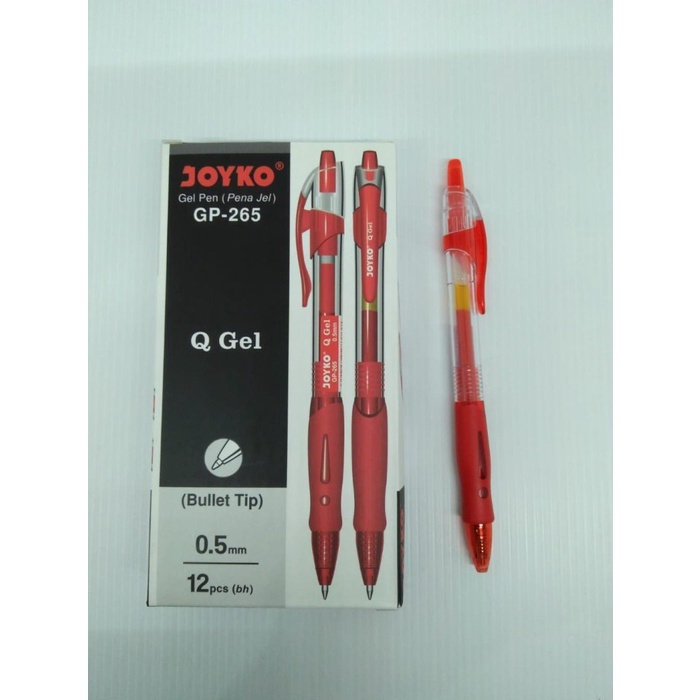 

CODES0X-23 Pulpen Gel Joyko GP-265 Q-Gel 0.5mm Merah (Perlusin)