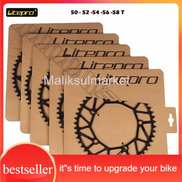 Litepro Ultralight Chainring BCD 130 Black Folding Bike Sepeda Lipat - Ultralight 50T