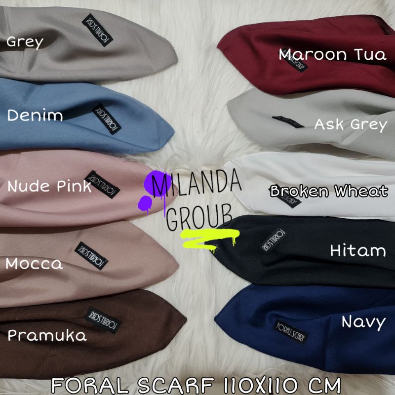 Hijab Segiempat Voal Ansania ForalScarf 110X110 CM