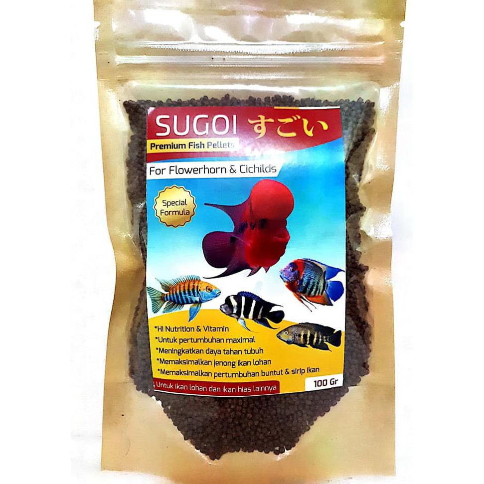 

Pelet ikan Louhan / Lohan Premium Sugoi 100gr